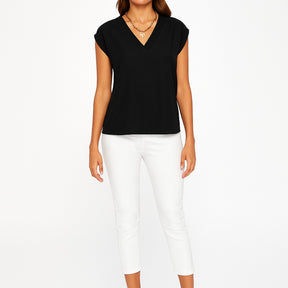 Women's Summer Blouse With V-Neck | Short Sleeve Style