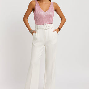 Women's Sequin V-Neck Tank Top