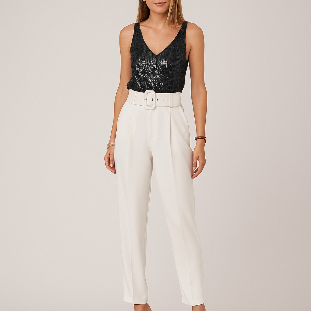 Women's Sequin V-Neck Tank Top