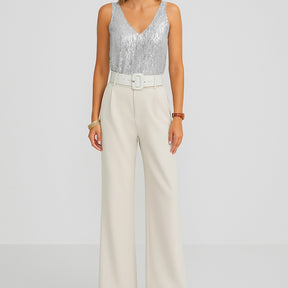 Women's Sequin V-Neck Tank Top