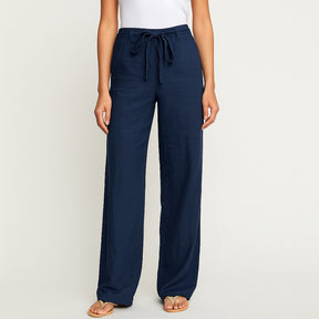 Women's Long Trousers With Belt | High-Waisted Fit