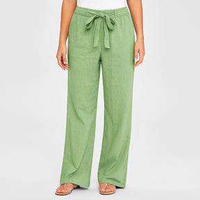 Women's Long Trousers With Belt | High-Waisted Fit