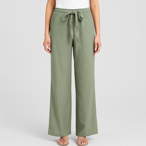 Women's Long Trousers With Belt | High-Waisted Fit