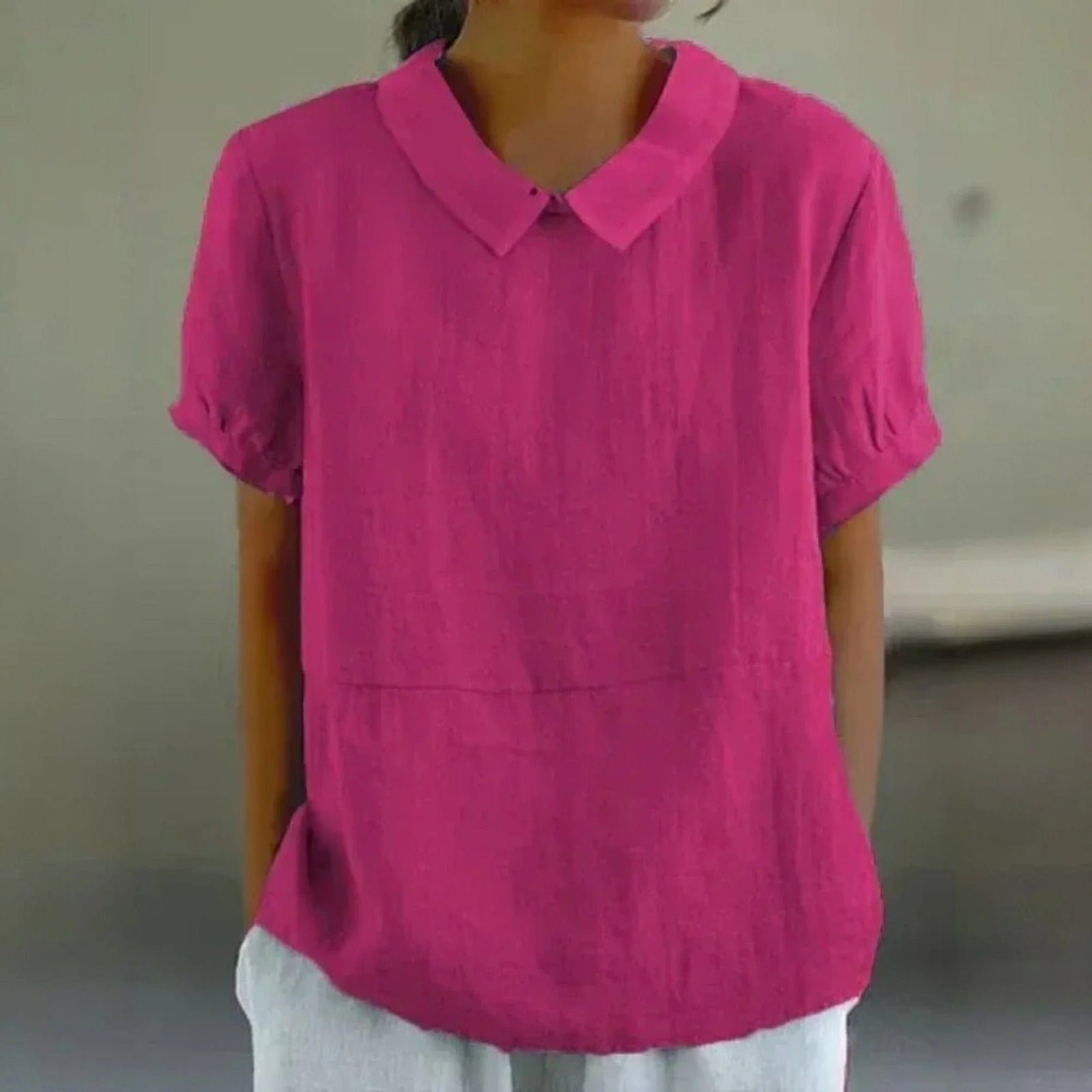 Women's Blouse With Collar - Nelluva