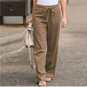 Women's Long Trousers With Belt | High - Waisted Fit - Nelluva